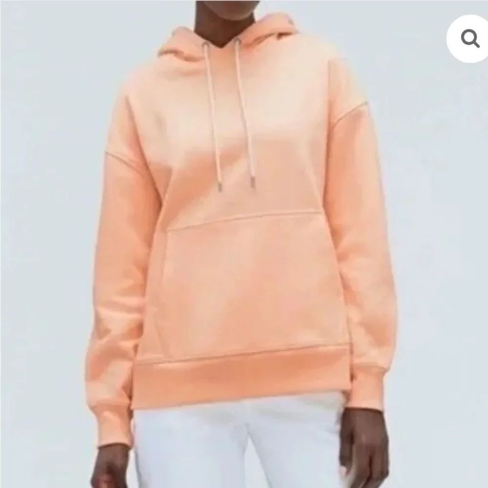 NWT EVERLANE The Track Organic Cotton Hoodie Sweatshirt Apricot Orange Peach XS